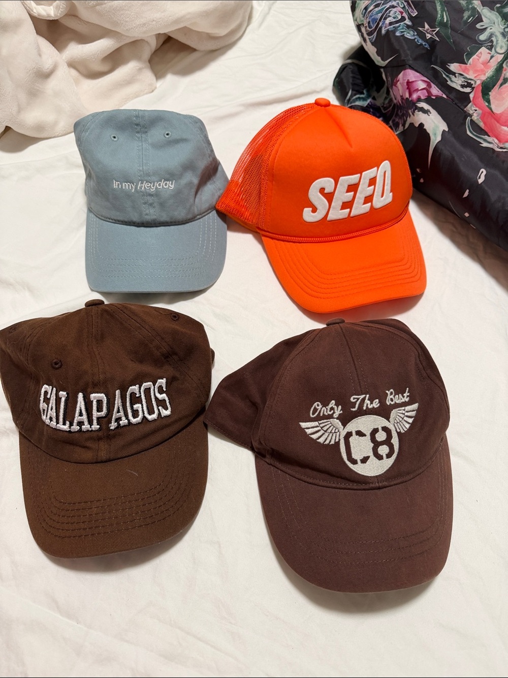 Bundle Casual Women's Cap - Black, Orange, Brown, Light Blue, Gray